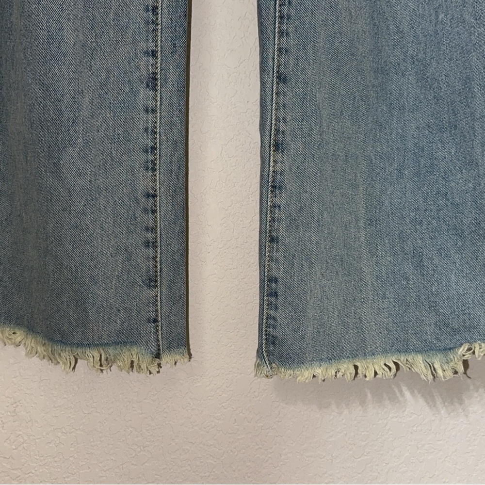 Raw Hem, Distressed Straight Leg Jeans - Picture 3 of 8